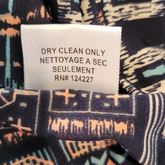 Misa Teget Twist Knot Navy Geometric Print Bodycon Mini Dress Sz S - Picture 8 of 10